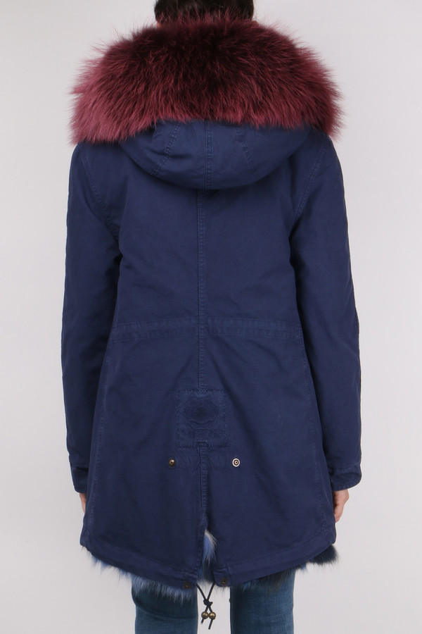 Mr & Mrs Italy Canvas Fur-Trimmed Mini-Parka Mr & Mrs Italy Canvas Fur-Trimmed Mini-Parka