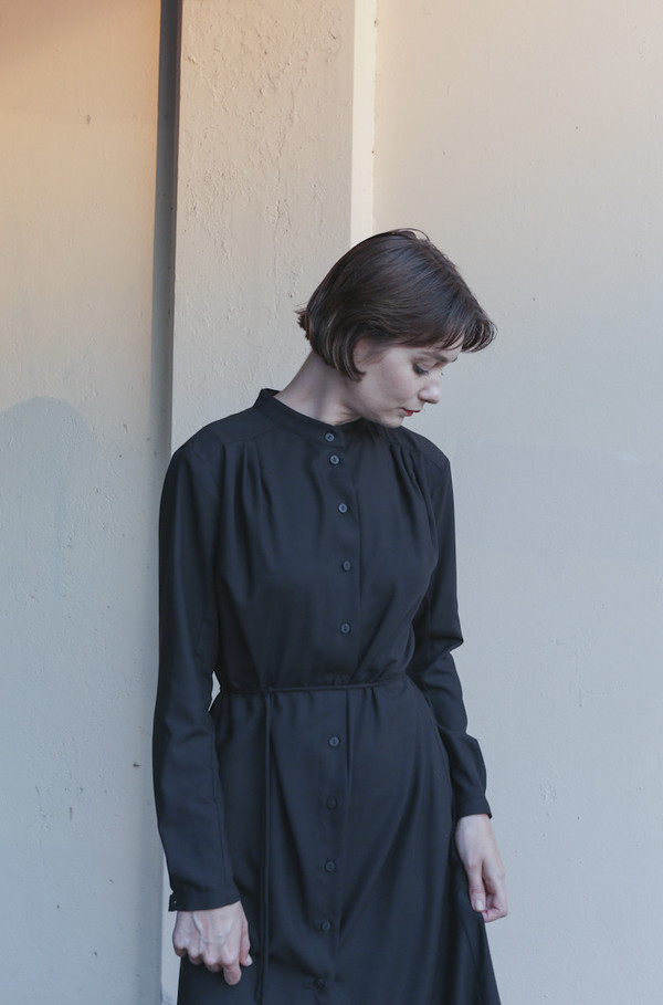 Wolcott : Takemoto Vashon Dress in Black Wolcott : Takemoto Vashon Dress in Black