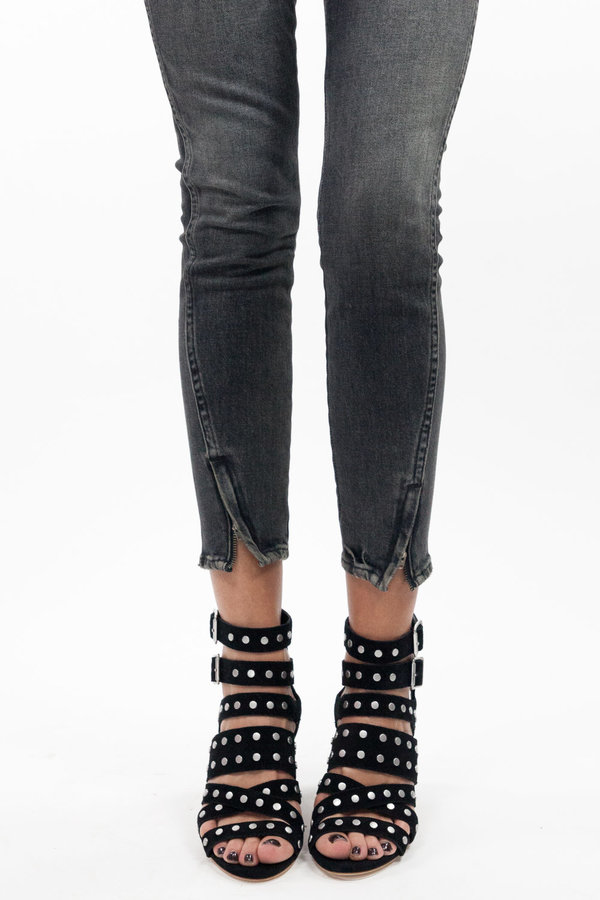AMO,denim AMO Twist Zip - Smoke AMO,denim AMO Twist Zip - Smoke