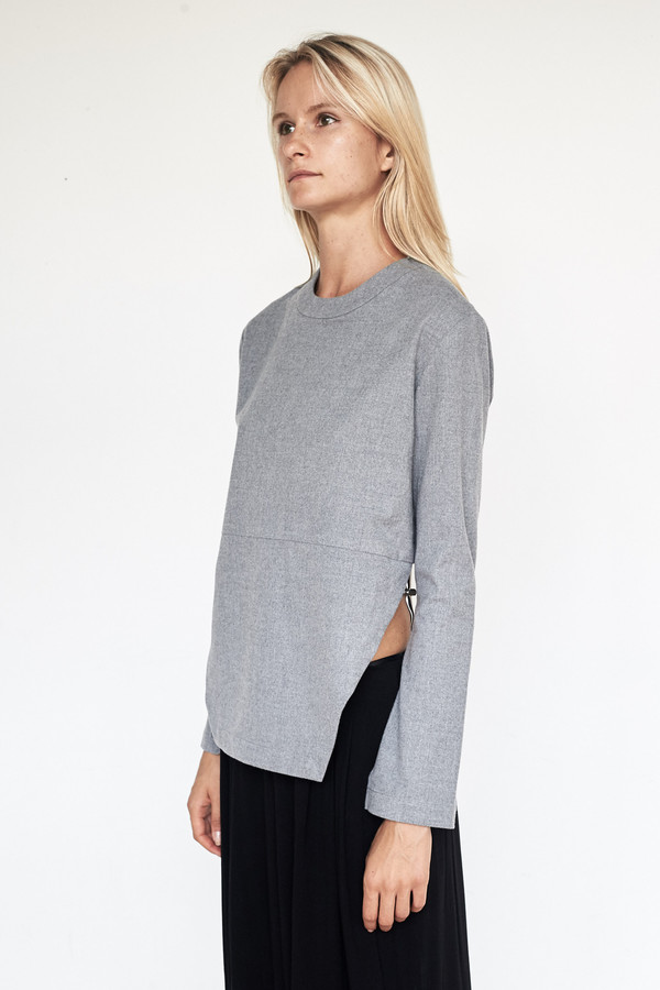 Assembly New York Poly Heather L/S Bevel Top Assembly New York Poly Heather L/S Bevel Top