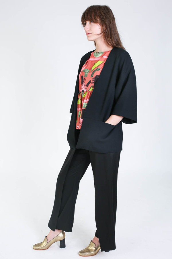 Obakki Coat in black Obakki Coat in black