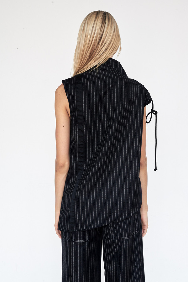 Kahle Wool Cowl Neck Drawstring Tank Kahle Wool Cowl Neck Drawstring Tank
