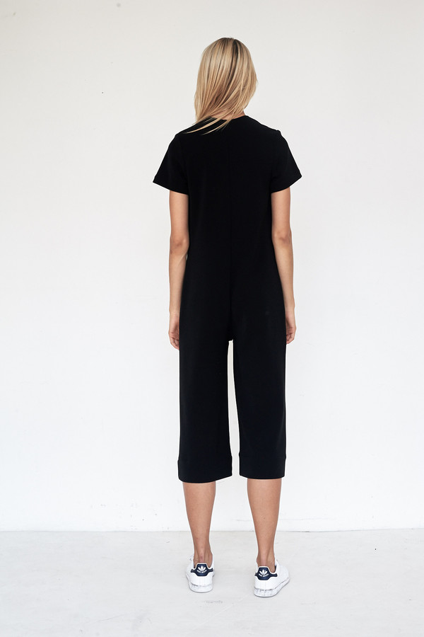 Nomia Crepe Short Sleeved Cropped Jumpsuit Nomia Crepe Short Sleeved Cropped Jumpsuit