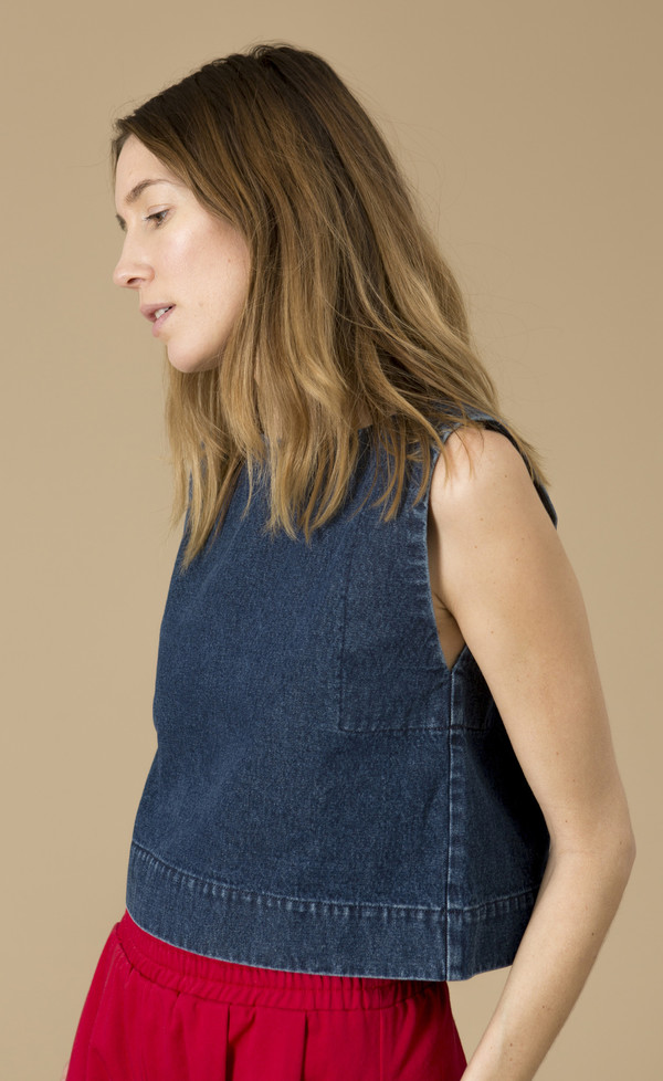 Ilana Kohn Kate Crop, Denim Ilana Kohn Kate Crop, Denim