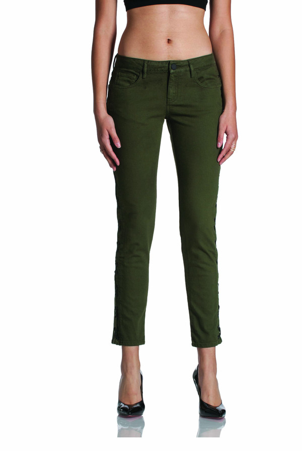Etienne Marcel Military Skinny Jean with Lace-up Detail Etienne Marcel Military Skinny Jean with Lace-up Detail