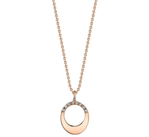 TR32 Pave Small Egg Rose Gold Necklace by Gabriela Artigas TR32 Pave Small Egg Rose Gold Necklace by Gabriela Artigas