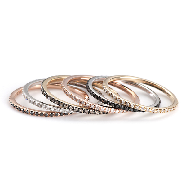 Gabriela Artigas 14K White Mini Axis Pave Ring Gabriela Artigas 14K White Mini Axis Pave Ring