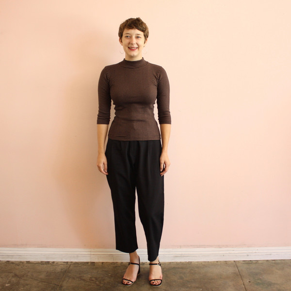 Curator Ida Stripe Mock Turtleneck Curator Ida Stripe Mock Turtleneck