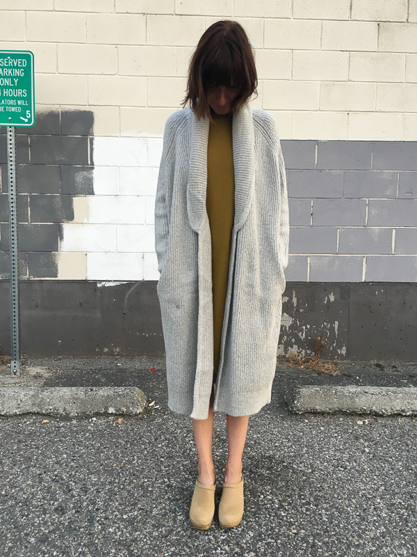 Line sweater coat Line sweater coat