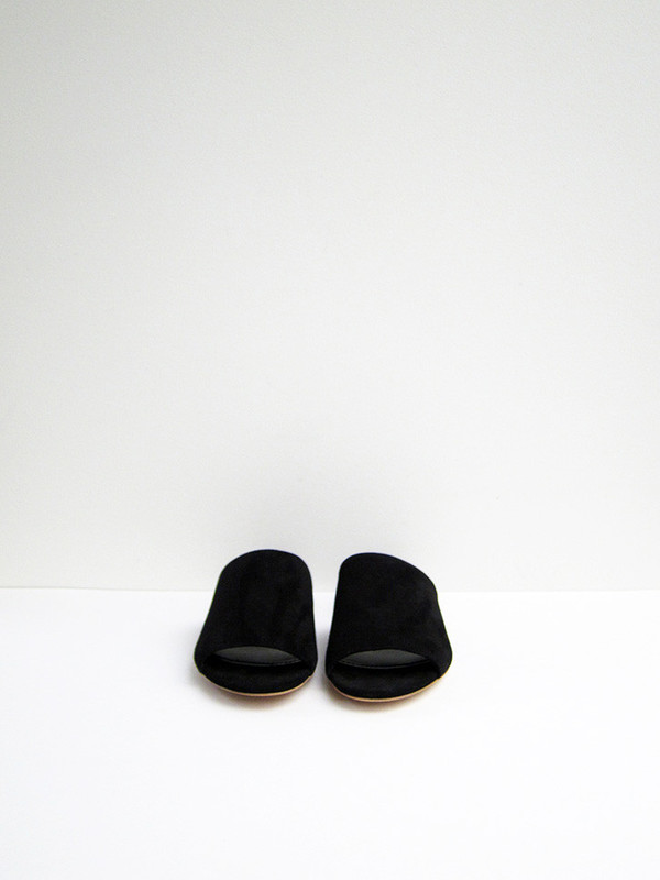 Mansur Gavriel Flat Mule, Black Suede Mansur Gavriel Flat Mule, Black Suede