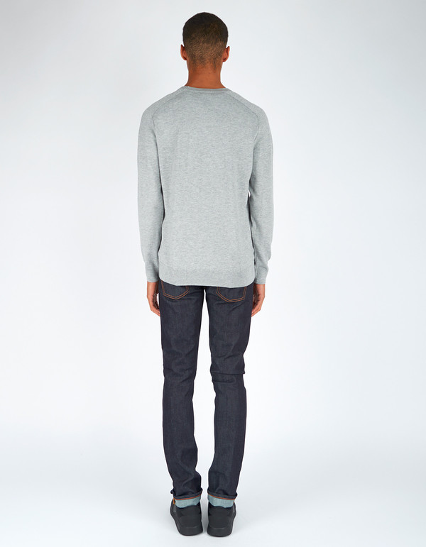 Filippa K Cotton Merino Sweater Light Grey Melange Filippa K Cotton Merino Sweater Light Grey Melange
