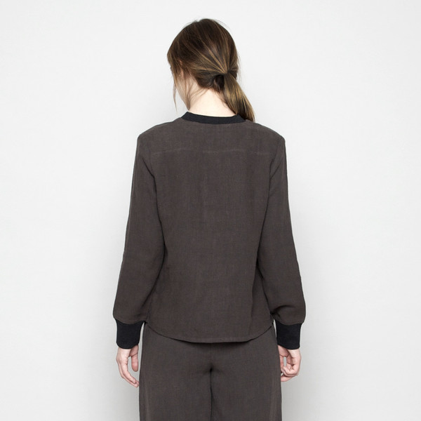 7115 by Szeki Fall Jumper - Linen - Charcoal FW16 7115 by Szeki Fall Jumper - Linen - Charcoal FW16