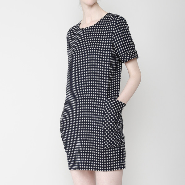7115 by Szeki Pocket Shift Dress- Plaid FW16 7115 by Szeki Pocket Shift Dress- Plaid FW16