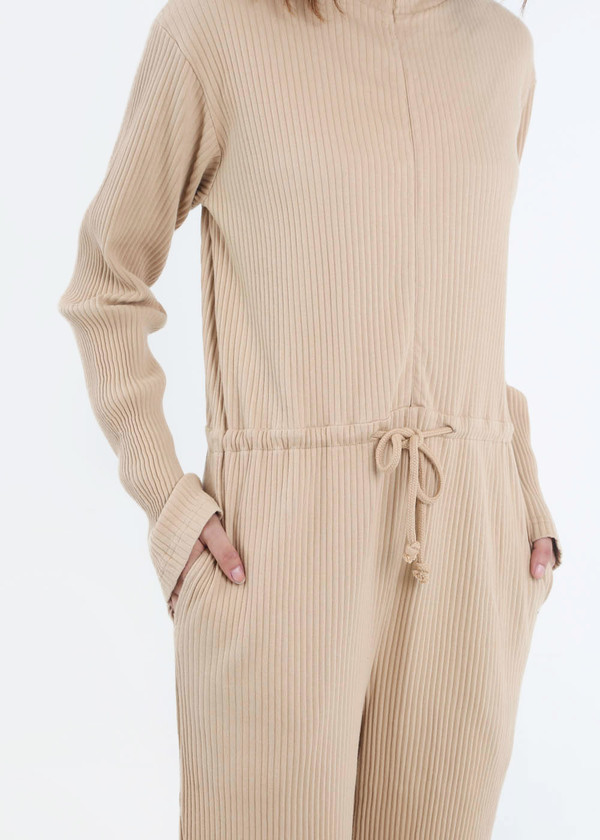 Baserange Nude Doha Ribbed Jumpsuit Baserange Nude Doha Ribbed Jumpsuit