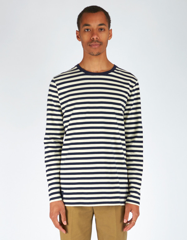 Men's Neuw Stripe Long Sleeve Tee Navy Stripe Men's Neuw Stripe Long Sleeve Tee Navy Stripe