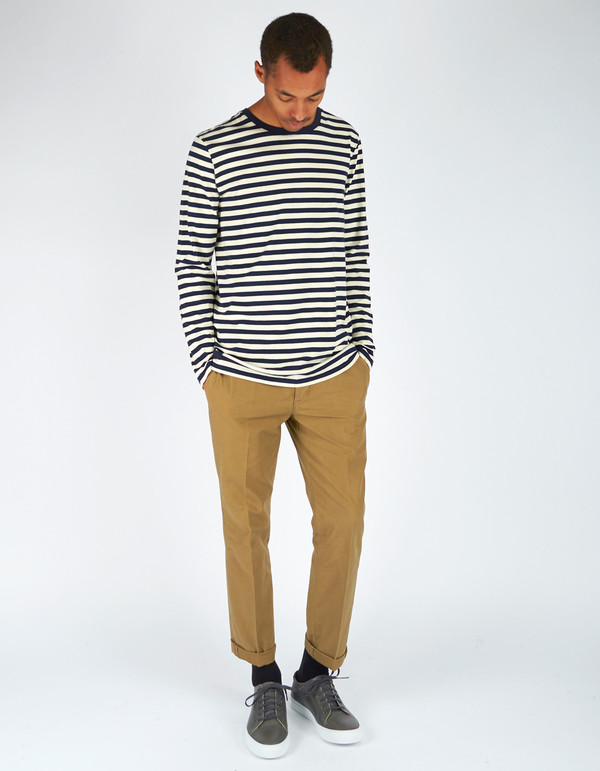 Men's Neuw Stripe Long Sleeve Tee Navy Stripe Men's Neuw Stripe Long Sleeve Tee Navy Stripe
