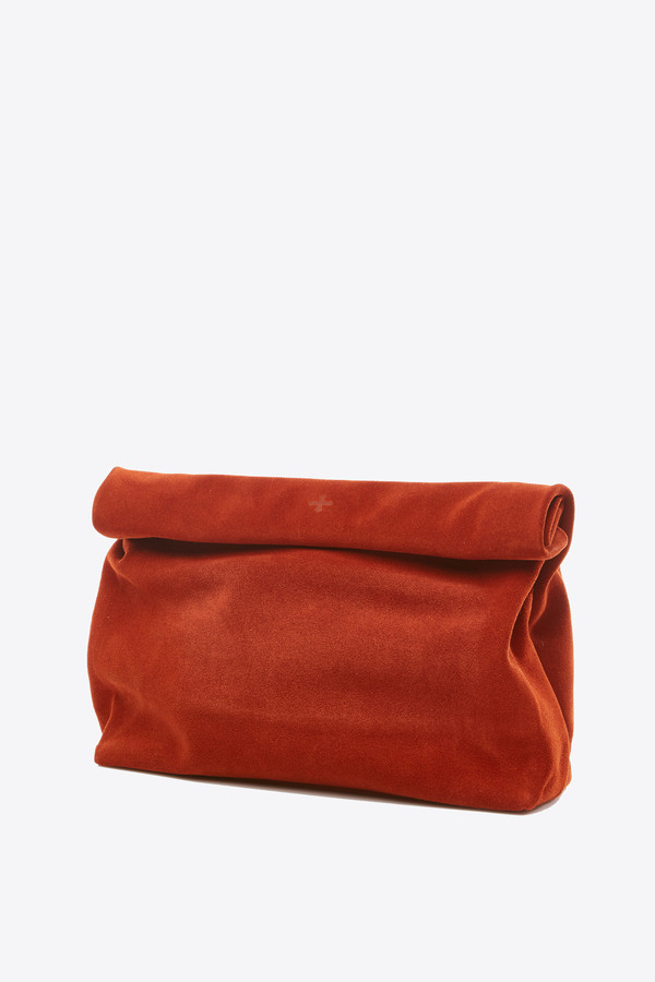 Marie Turnor Lunch Clutch in paprika suede Marie Turnor Lunch Clutch in paprika suede