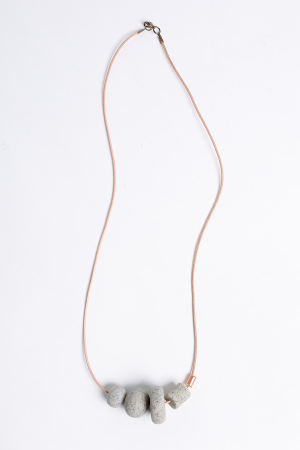 Pepper Train The Everyday Mono Necklace in stone Pepper Train The Everyday Mono Necklace in stone