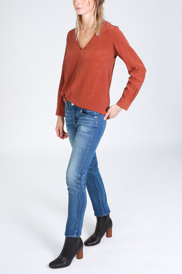Vincetta V-neck Blouse in Sequoia Vincetta V-neck Blouse in Sequoia