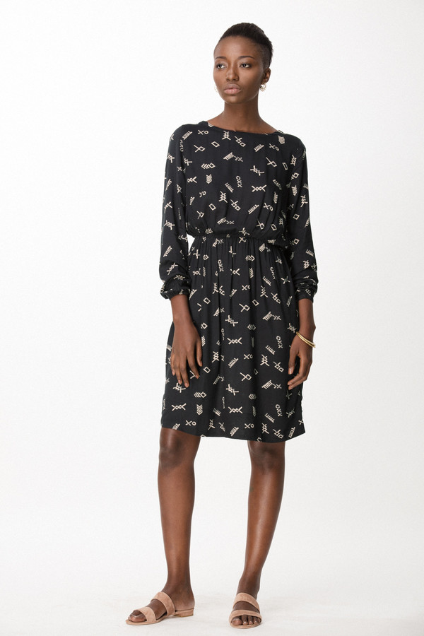 Osei-Duro Aburi Dress in Black Jot Osei-Duro Aburi Dress in Black Jot
