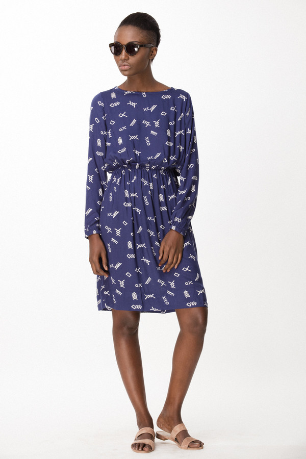 Osei-Duro Aburi Dress in Cobalt Jot Osei-Duro Aburi Dress in Cobalt Jot