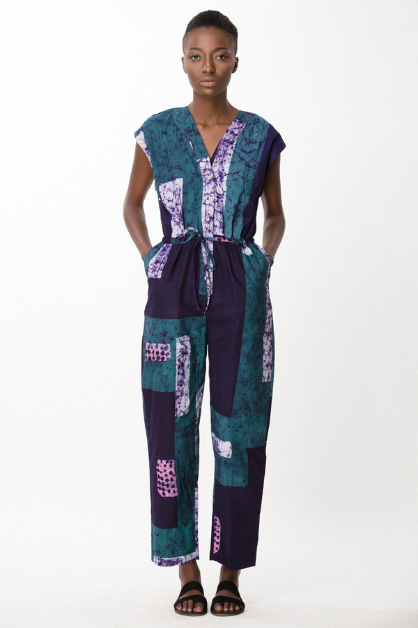 Osei-Duro Accra Romper in Navy Rubics Osei-Duro Accra Romper in Navy Rubics