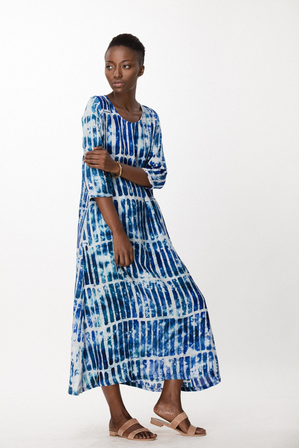 Osei-Duro Nima Dress in Marine Chalk Osei-Duro Nima Dress in Marine Chalk