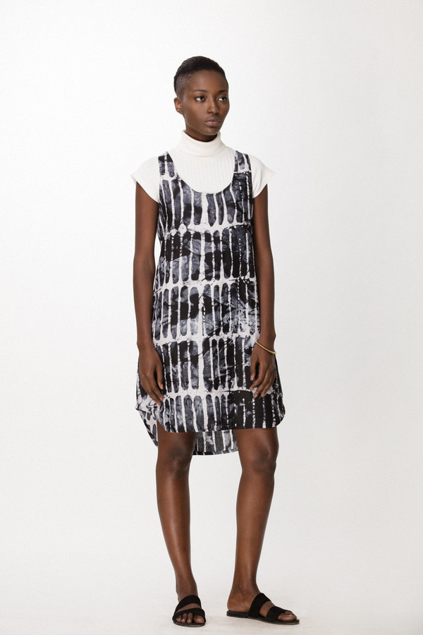 Osei-Duro Runa Dress in Black Chalk Osei-Duro Runa Dress in Black Chalk
