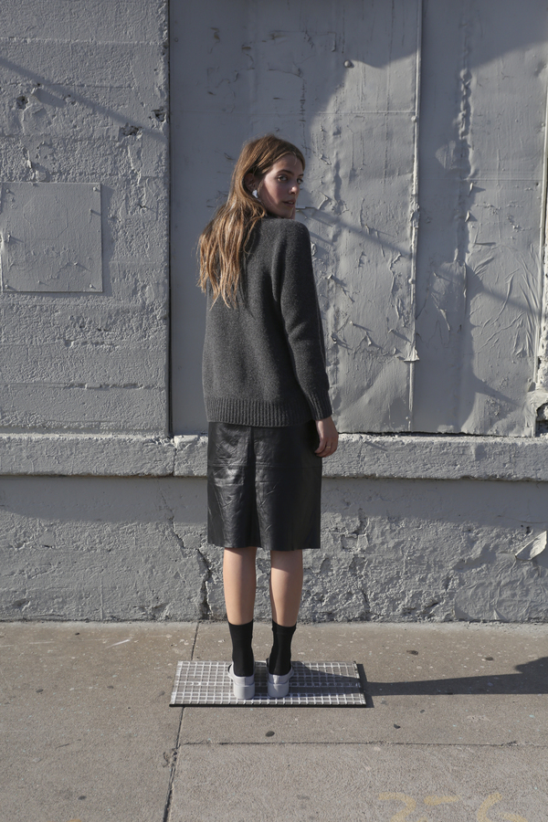 Objects Without Meaning Mock Neck Sweater, Grey Objects Without Meaning Mock Neck Sweater, Grey