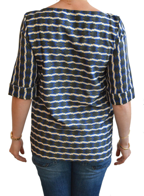 Lauren Moffatt - Blue Arrow Boatneck Top Lauren Moffatt - Blue Arrow Boatneck Top