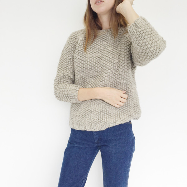 Han Starnes Light Grey Andean Sweater Han Starnes Light Grey Andean Sweater