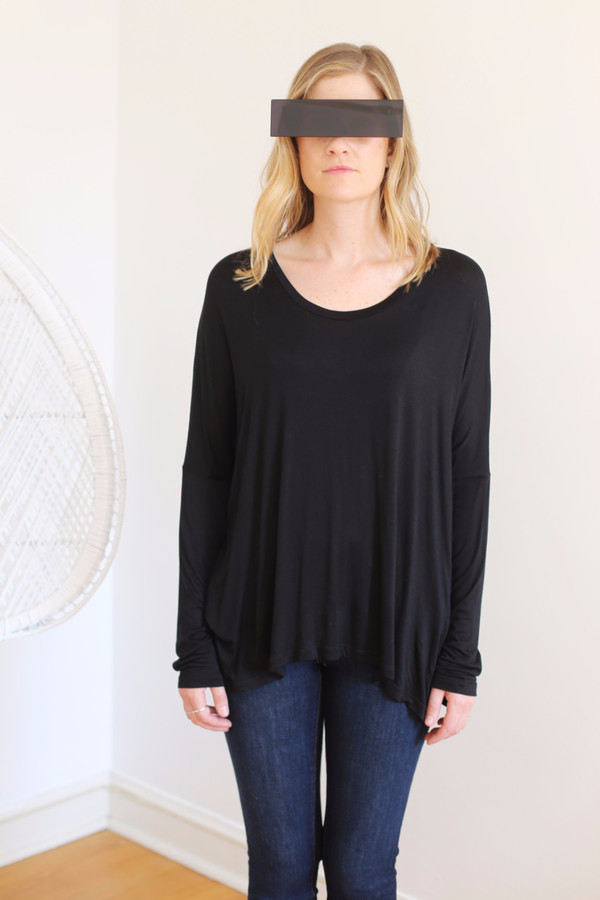 Margaux Lonnberg Ines Long Sleeve Tee in Black Margaux Lonnberg Ines Long Sleeve Tee in Black