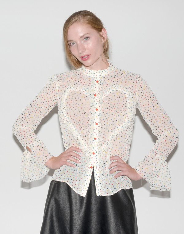 One Imaginary Girl "Love in the First Degree" Printed Victorian Blouse One Imaginary Girl "Love in the First Degree" Printed Victorian Blouse