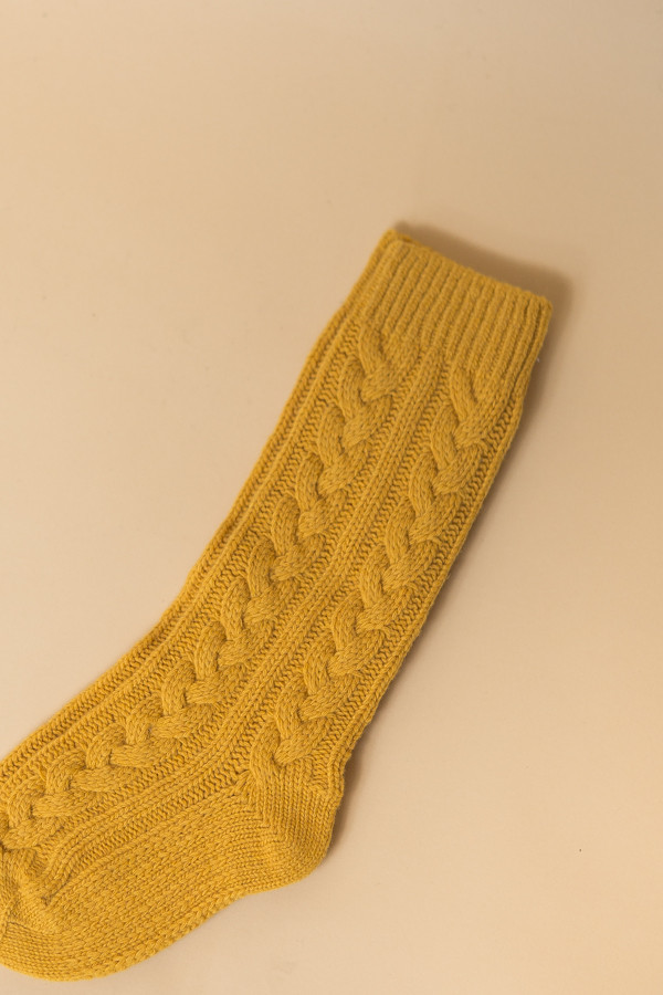 Reality Studio Cable Socks - Mustard Reality Studio Cable Socks - Mustard