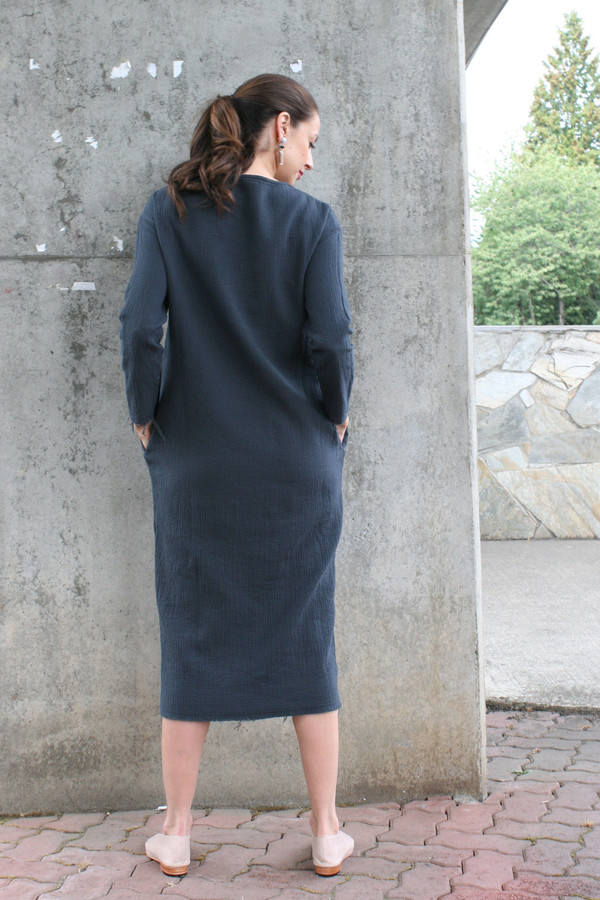 BLACK CRANE QUILTED LONG DRESS BLACK CRANE QUILTED LONG DRESS