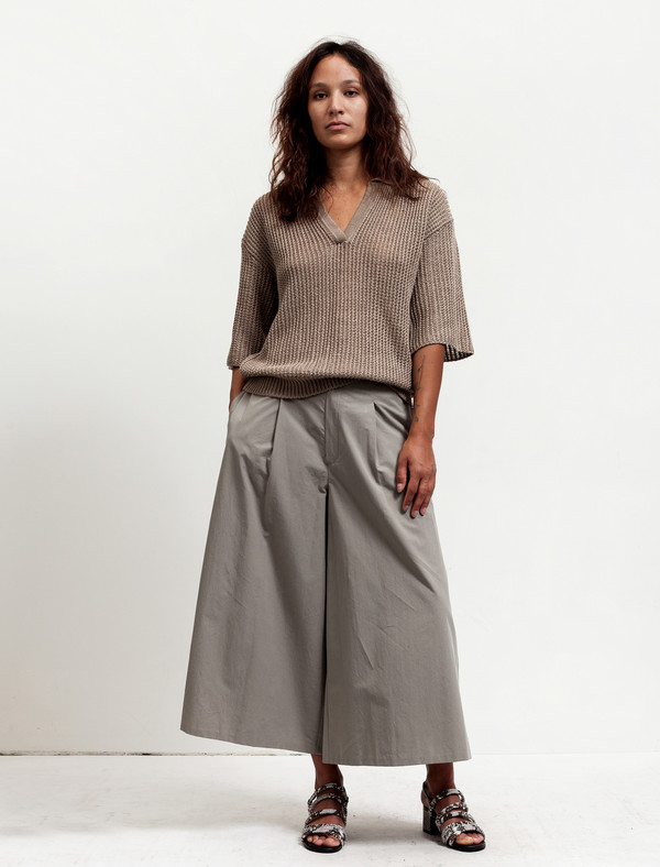 Cristaseya Womens Cotton Pantskirt Khaki Cristaseya Womens Cotton Pantskirt Khaki