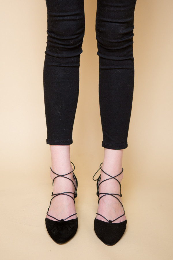 Intentionally Blank Hatter Suede Heel - Black Intentionally Blank Hatter Suede Heel - Black