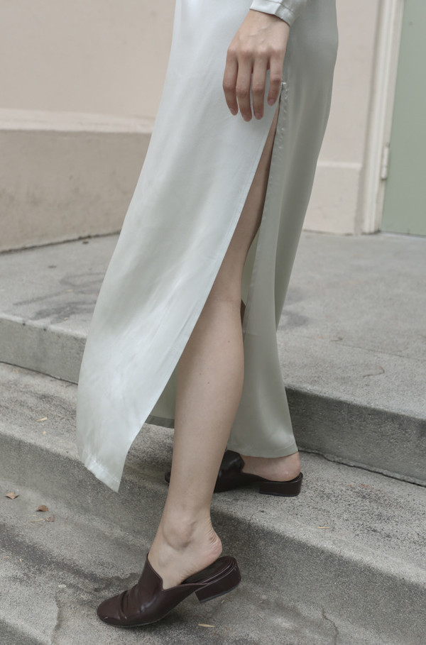 Baserange Azour Dress in Dusty Blue Baserange Azour Dress in Dusty Blue