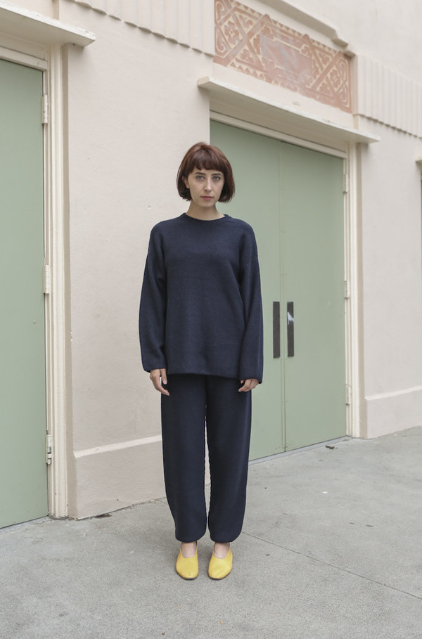 Baserange Gerda Trouser in Navy Baserange Gerda Trouser in Navy