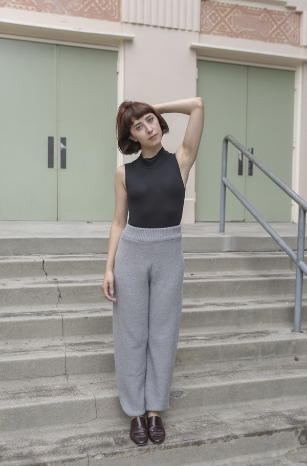 Baserange Gerda Trouser in Grey Melange Baserange Gerda Trouser in Grey Melange