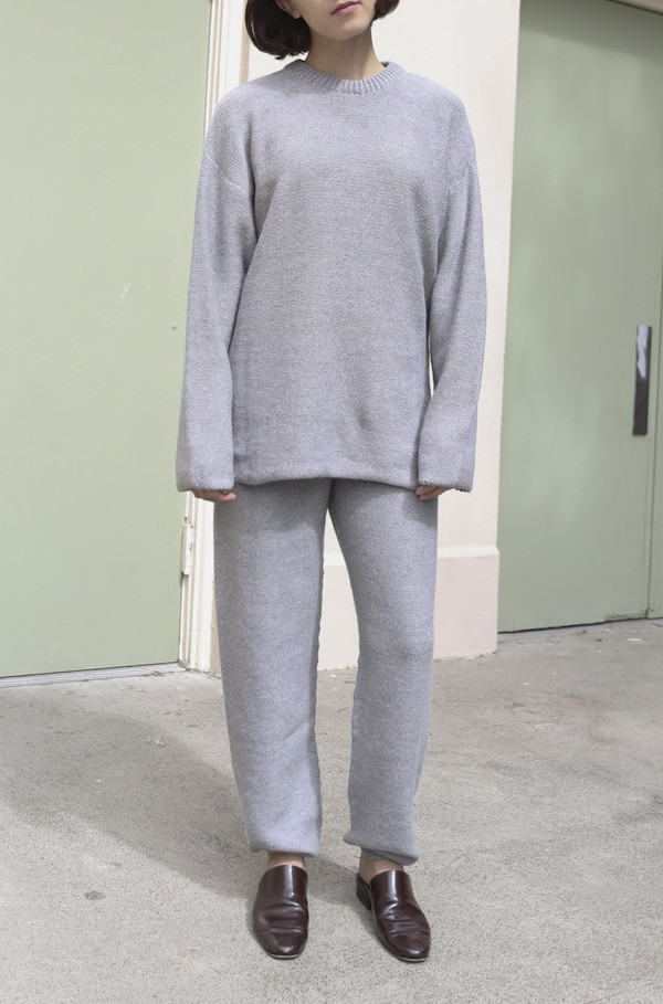 Baserange Sylvie Pullover in Grey Melange Baserange Sylvie Pullover in Grey Melange