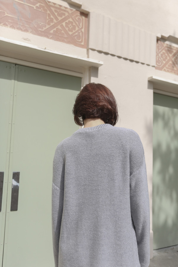 Baserange Sylvie Pullover in Grey Melange Baserange Sylvie Pullover in Grey Melange