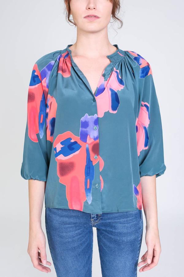 Tracy Reese Classic blouse in hisham sunset Tracy Reese Classic blouse in hisham sunset