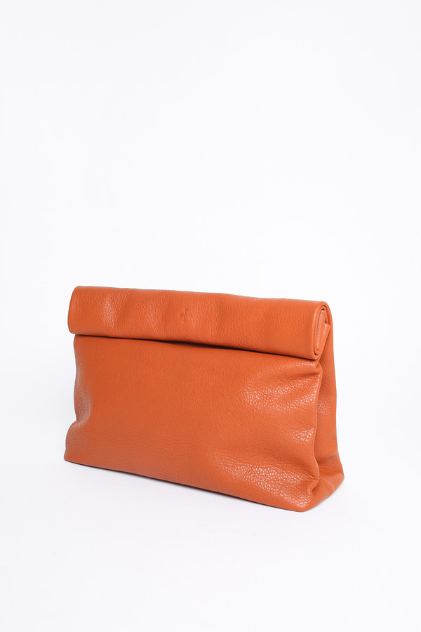 Marie Turnor Lunch clutch in pebble whiskey Marie Turnor Lunch clutch in pebble whiskey