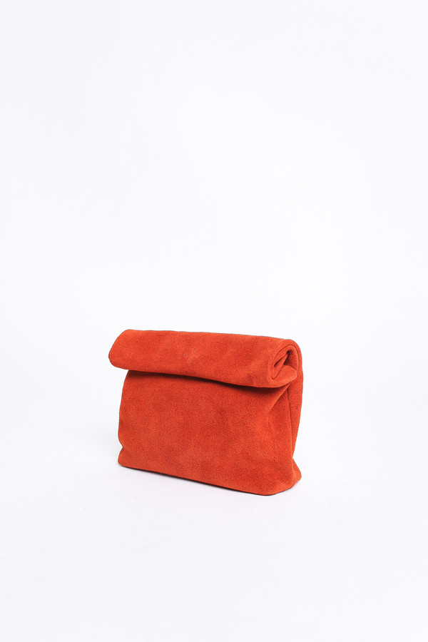Marie Turnor Snak clutch in paprika suede Marie Turnor Snak clutch in paprika suede