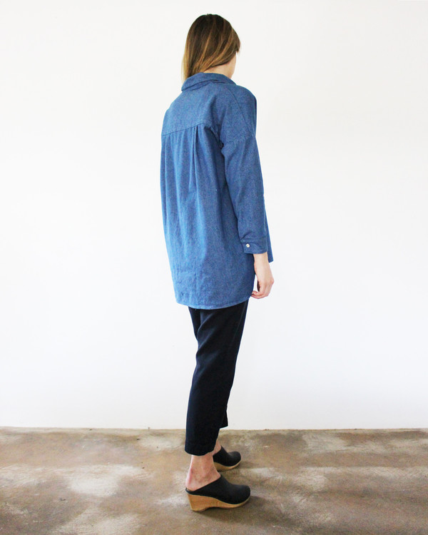 Esby STELLA L/S BUTTON DOWN - DENIM Esby STELLA L/S BUTTON DOWN - DENIM