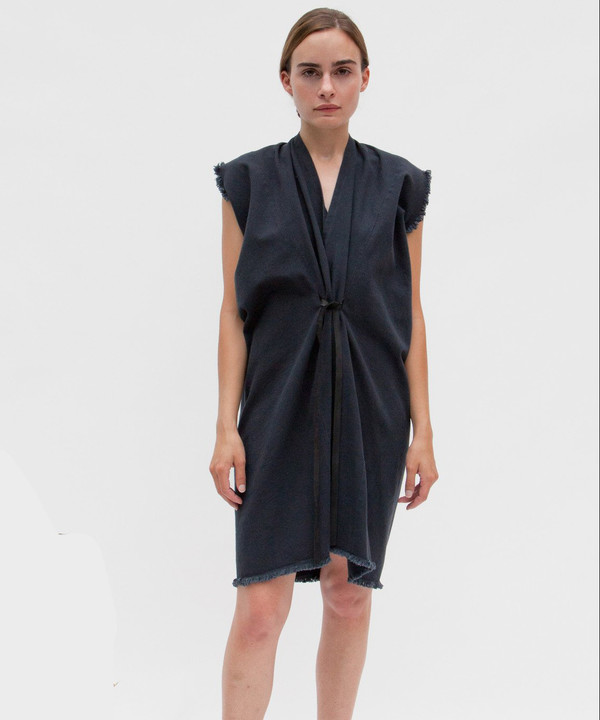 Miranda Bennett Black Denim Tribute Dress Miranda Bennett Black Denim Tribute Dress