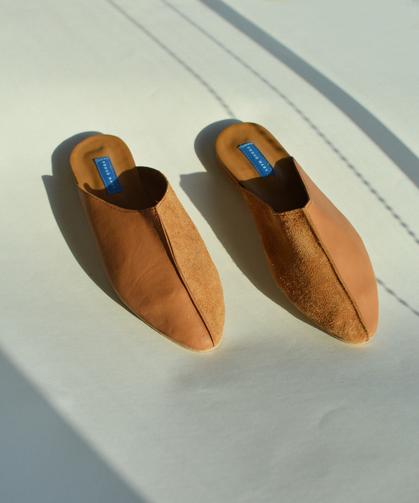 Proud Mary Tan Moroccan Leather Slide Proud Mary Tan Moroccan Leather Slide