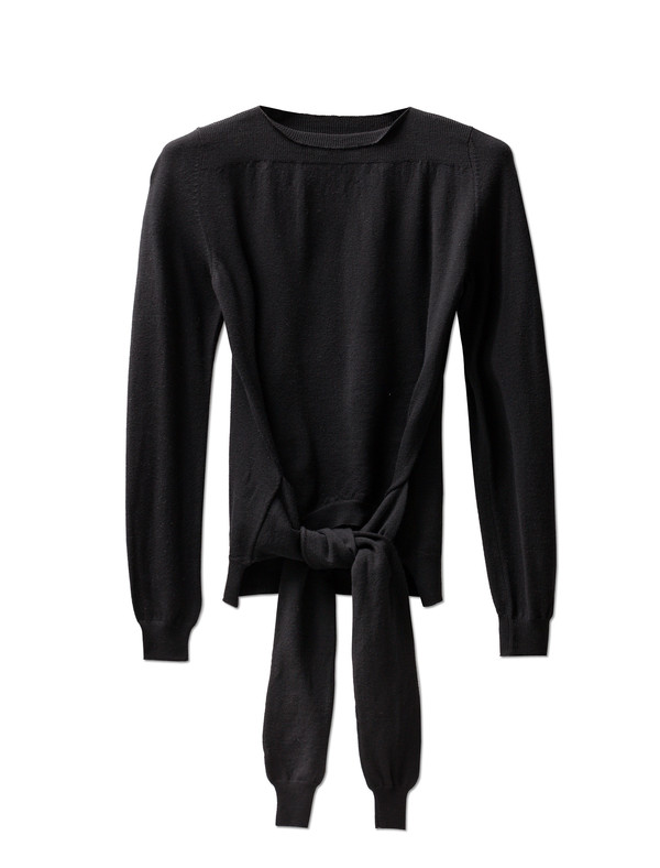 MM6 by Maison Margiela Womens Tie Sleeves Top Black MM6 by Maison Margiela Womens Tie Sleeves Top Black