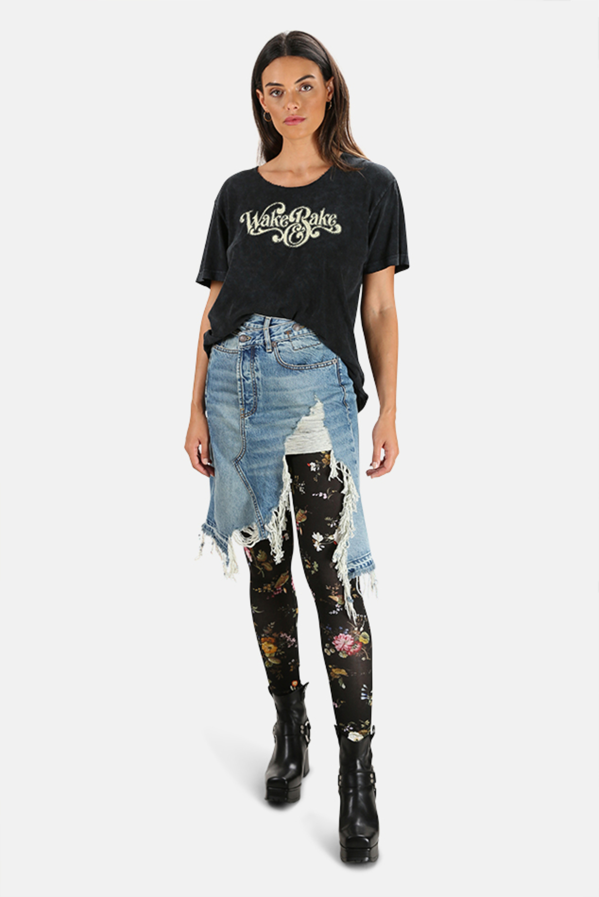 R13 Floral Leggings - Black Floral 